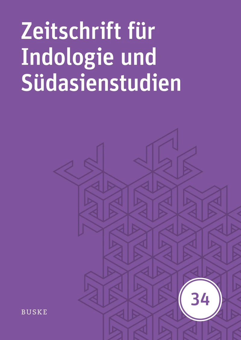 Zeitschrift für Indologie und Südasienstudien, Band 34 (2017)